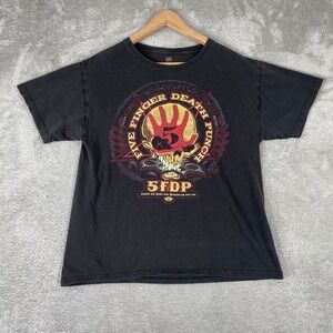 Five Finger Death Punch Shirt Mens Medium Black 5FDP Way Of The Fist Band